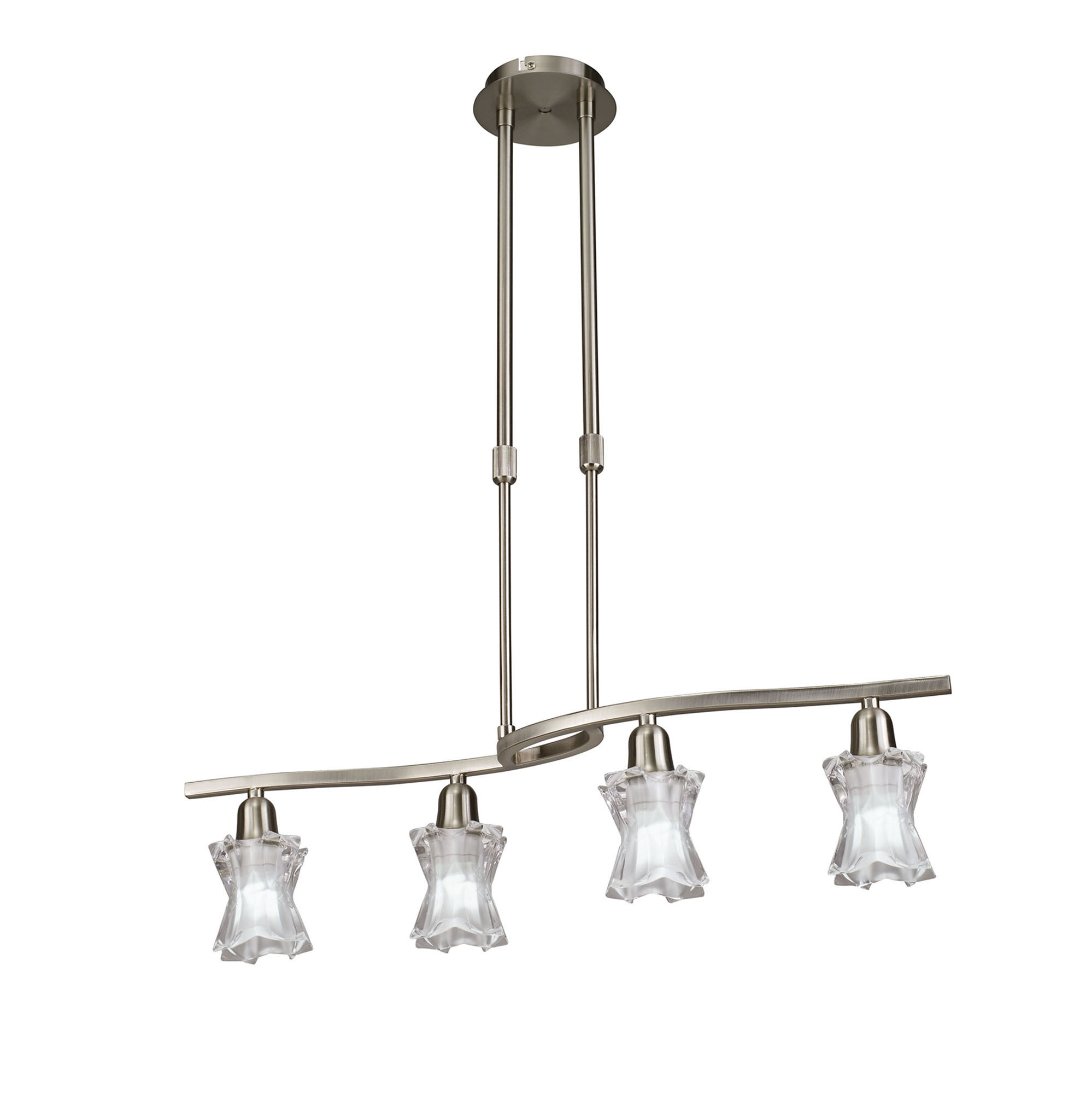 Alaska GU10 Satin Nickel Ceiling Lights Mantra Linear Fittings